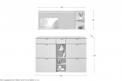 Bari von Innostyle - Garderobenset in Schilfgrün matt/ Artisan Eiche
