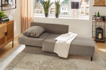 Rex-Sleep von Job - Schlafsofa in Taupe mit Bettkasten