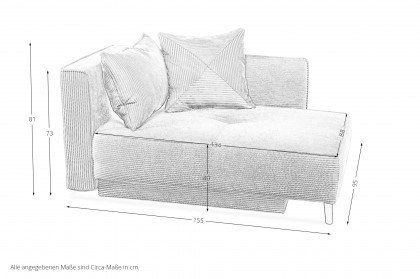 Rex-Sleep von Job - Schlafsofa in Taupe mit Bettkasten