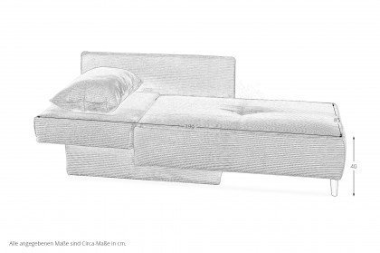 Rex-Sleep von Job - Schlafsofa in Taupe mit Bettkasten