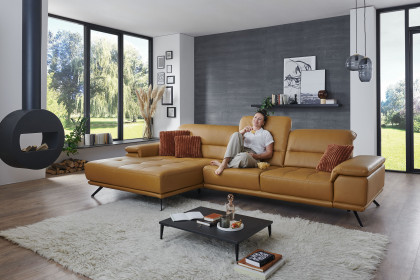 PN-EM19074 von Polinova - Ledergarnitur Ausführung links kurkuma