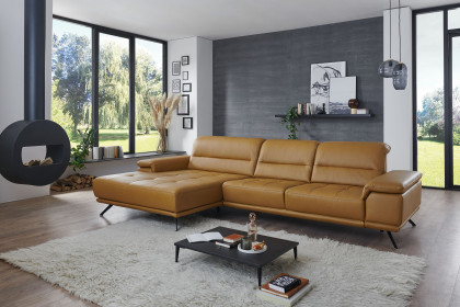 PN-EM19074 von Polinova - Ledergarnitur Ausführung links kurkuma