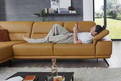 PN-EM19074 von Polinova - Ledergarnitur Ausführung links kurkuma