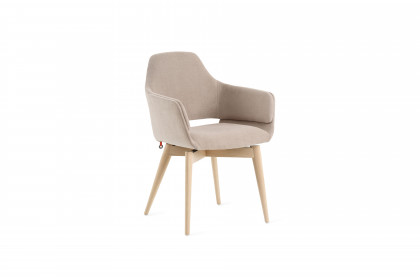 Lotus-dining von Mobitec - Stuhl mit Holzgestell