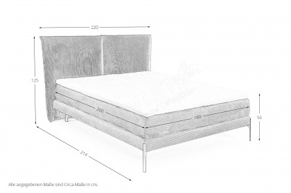 Vita von SCHÖNER WOHNEN - Boxspringbett 180 in Altrosa