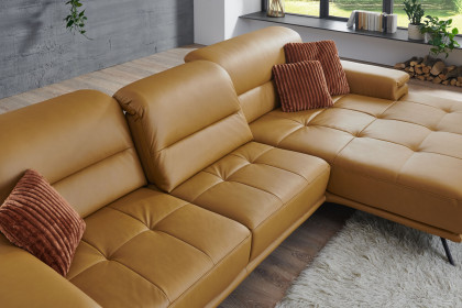 PN-EM19074 von Polinova - Ledergarnitur Ausführung rechts kurkuma