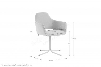 Lotus-dining von Mobitec - Stuhl mit Armlehnen
