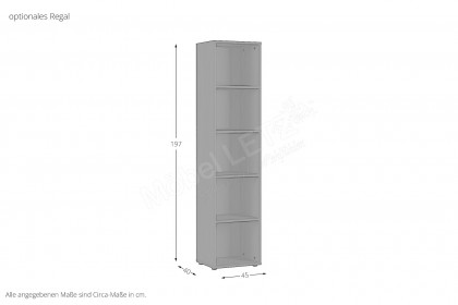 GW-Mailand von Germania - Eckschreibtisch in Graphit