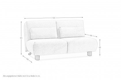 Minou von ell+ell - Faltsofa in Dunkelgrau