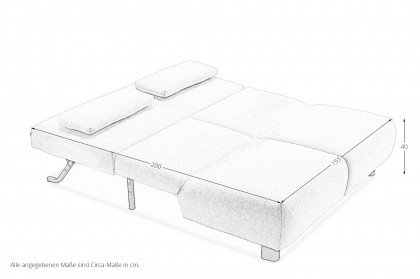 Minou von ell+ell - Faltsofa in Dunkelgrau