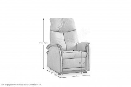 7071 von Himolla - Relaxsessel grau