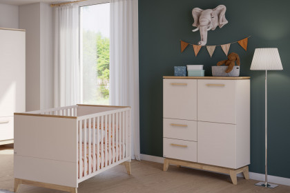 Stiene von Paidi - Babyzimmer 4-teilig: Schrank Bett, Kommode, Wickelaufsatz