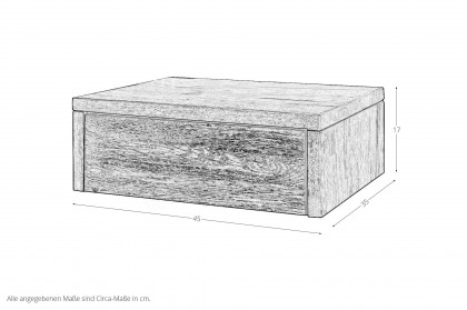 BE-0828 von GK Möbelvertrieb - Hänge-Nachtkonsole Wildeiche geölt