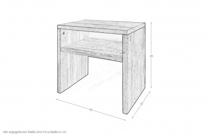 BE-0828 von GK Möbelvertrieb - Standkonsole mit 1 offenem Fach Wildeiche geölt
