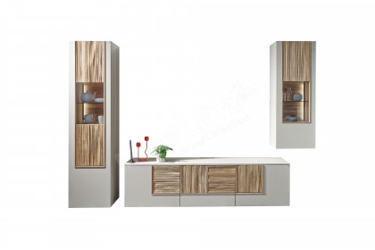 V/lacera living von Voglauer - Wohnwand in Taupe/ Wildeiche geölt