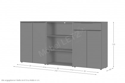 GW-Mailand von Germania - Highboard in Graphit