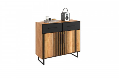 Bella-living von Elfo Möbel - Kommode 3509 Eiche/ schwarz