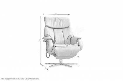 7717 von Himolla - Relaxsessel grau