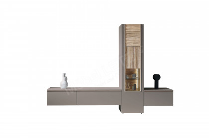 V/lacera living von Voglauer - Wohnwand Lack cubanitgrau/ geölte Wildeiche