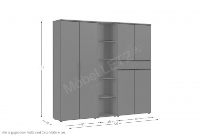 GW-Mailand von Germania - Aktenschrankensemble graphit