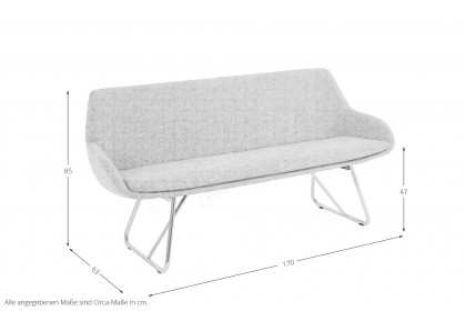 Leeds von SCHÖNER WOHNEN - Sitzbank in Grau