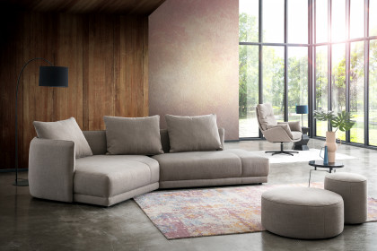 New York von designwerk - Eckcouch links taupe