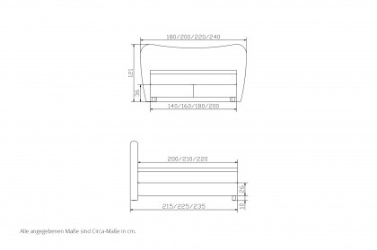 Comfort von Hasena - Boxspringbett Romi in Paloma