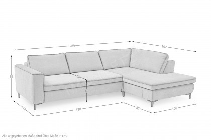 MP-IN24153 von Megapol - Ecksofa Variante rechts desert