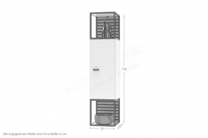 Fresno von Wohnconcept - Hängeelement mit Metallgestell