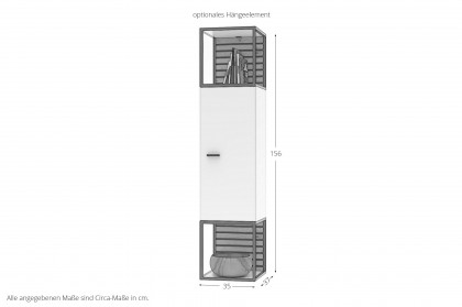 Fresno von Wohnconcept - Hängeelement mit Metallgestell
