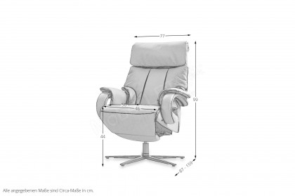 7717 von Himolla - Funktionssessel zinn