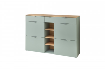 Bari von Innostyle - Schuhschrank in Hellgrün/ Artisan Eiche