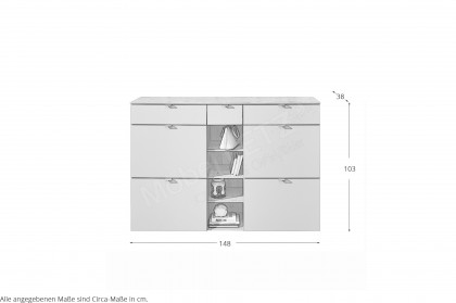 Bari von Innostyle - Schuhschrank in Hellgrün/ Artisan Eiche