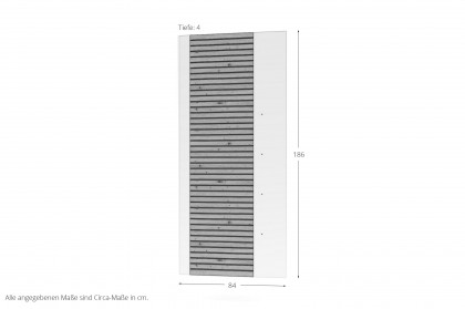 Fresno von Wohnconcept - Wandpaneel in Weiß mit Eichenabsetzung