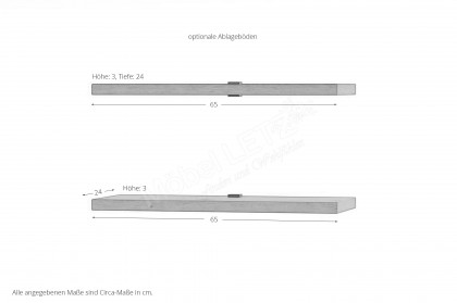 Fresno von Wohnconcept - Wandpaneel in Weiß mit Eichenabsetzung