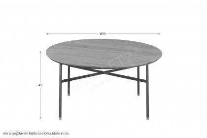 #243 Coffee Table von Skovby - Couchtisch mit runder Keramikplatte