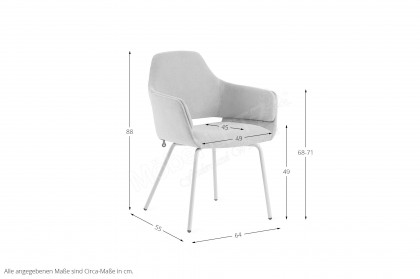 Lotus-dining von Mobitec - Stuhl mit einem Vierfußgestell