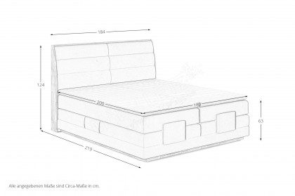 Palma I von COTTA - Boxspringbett dark-green mit Motor