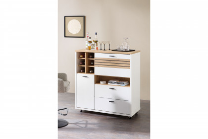 Fresno von Wohnconcept - Barschrank mit sieben offenen Fächern