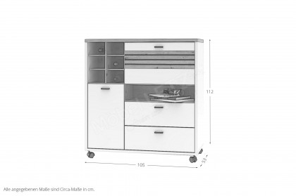 Fresno von Wohnconcept - Barschrank mit sieben offenen Fächern