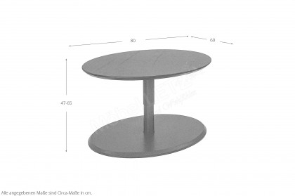 1724 von Vierhaus - Couchtisch oval in Marmara Marmor Nero