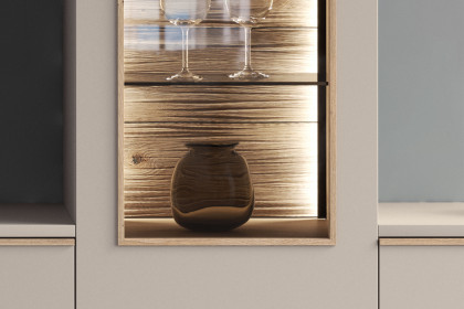 V/lacera living von Voglauer - Wohnwand Lack taupe/ geölte Wildeiche