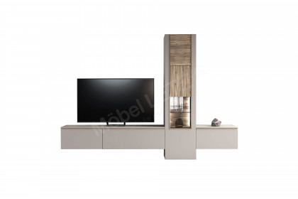 V/lacera living von Voglauer - Wohnwand Lack taupe/ geölte Wildeiche