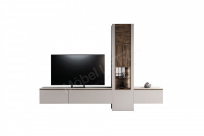 V/lacera living von Voglauer - Wohnwand Lack taupe/ geölte Wildnuss