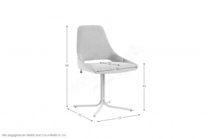 Lotus-dining von Mobitec - Stuhl mit modernem Metallgestell