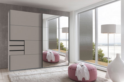 Tilburg von Wimex - 2-türiger Schrank saharagrau mit Spiegel