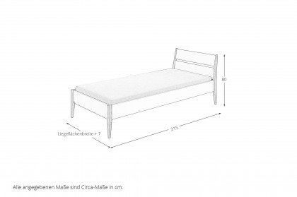 Stiene von Paidi - Jugendzimmer-Set mit Schrank & Bett beige - Eiche massiv