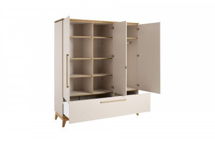 Stiene von Paidi - Jugendzimmer-Set mit Schrank & Bett beige - Eiche massiv
