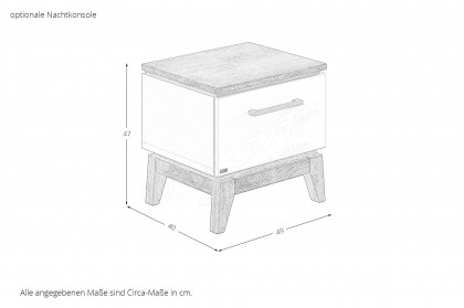 Stiene von Paidi - Jugendzimmer-Set mit Schrank & Bett beige - Eiche massiv