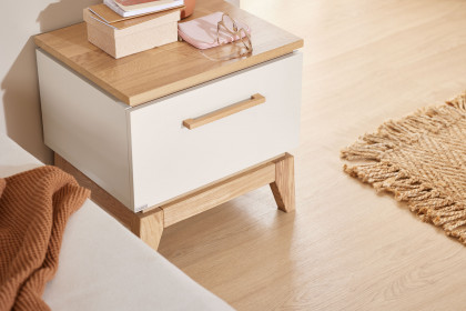 Stiene von Paidi - Jugendzimmer-Set mit Schrank & Bett beige - Eiche massiv